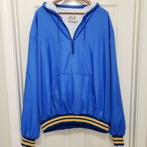 BIRDIE Retro Y2K Nylon Windbreaker Pullover Quarter Zip With Hood Men's 3X